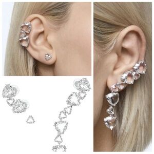 Swarovski Rhodium-Plated 3-Pc. Set Millenia Ear Cuff & Stud Earrings